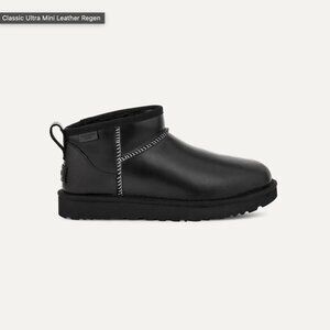 Ugg W Classic Ultra Mini Lthr Regen